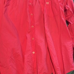 Men's Red Button-Up Shirt